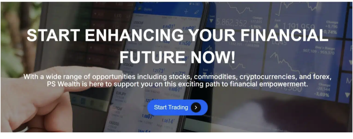 PS Wealth homepage